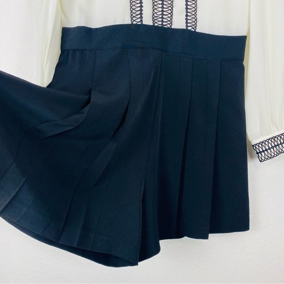 Miss SELFRIDGE White Black Embroidered Romper Size 8 - Picture 8 of 16